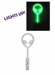 Flashing Neon Alien Wand Mardi Gras Throw - EACH