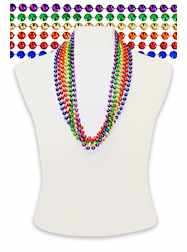 36" 10mm Round Metallic Rainbow Color Assorted Thr