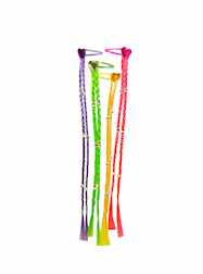 Braided Hair Clip with Rhinestones in Purple, Gree