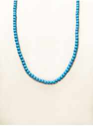 27" Turquoise Glass Mardi Gras Beads