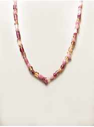 27" Pink Glass Mardi Gras Beads