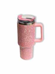 Pink Rhinestone Tumbler