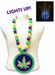Marijuana Big Light Up Purple, Green & Gold Disc B