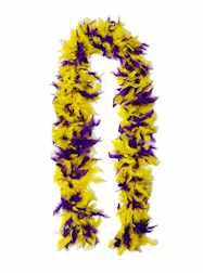 Feather Boa Purple & Gold Mix Light Weight