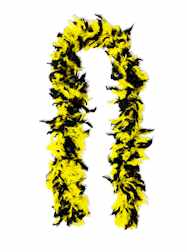 Feather Boa Black & Yellow Light Weight