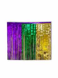 29" X 14 Purple, Green and Gold Fringe Table Skirt