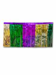 10 x 15" Metallic Purple, Green & Gold Fringe