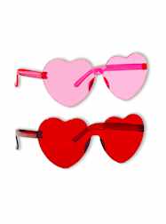 Heart Sunglasses in Red and Pink - DOZEN