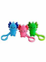 Keychain Axolotl in Blue, Green and Pink - 2 DOZEN