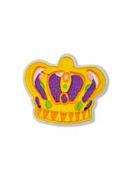 Purple, Green and Gold Crown Applique