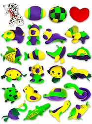 24 Piece Plush Mardi Gras Throws - Bag