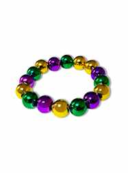 Purple, Green and Gold Mardi Gras Bracelets - DOZE