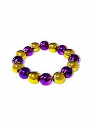 Purple and Gold Metallic Bracelets - DOZEN - 12 PI