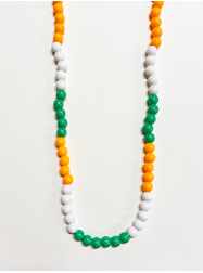39" 10MM Opaque Green, White and Orange St. Patric