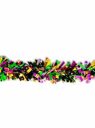 6 Purple, Green and Gold Foil Garland