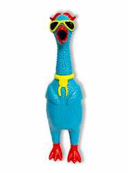 24" Blue Rubber Chicken