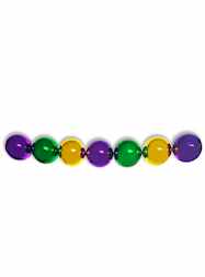 8 Purple, Green and Gold 80MM Bead Garland