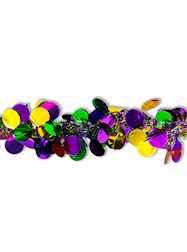 12 Purple, Green and Gold Dot Garland