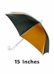 15" Black and Gold Umbrella Tailgating - EACH