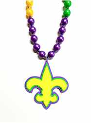 36" 30MM Purple, Green and Gold Pearl w/ Fleur de