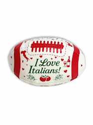 6" Vinyl "I Love Italians" Footballs - DOZEN - 12