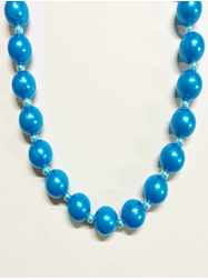 36" 30MM Blue Pearl with 6mm Spacer Beads - SIX NE