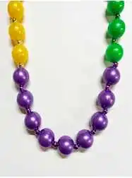 36" 30MM Purple, Green & Gold Pearl with 6mm Space