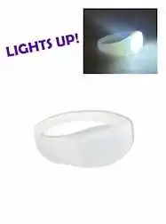 LED Bracelets White with White Light - DOZEN - 12
