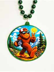 Halloween Beads - Bigfoot - DOZEN - 12 Necklaces