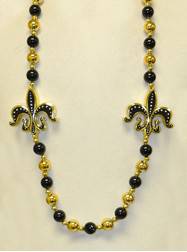 New Orleans Black and Gold Fleur de Lis Handstrung - CLONED