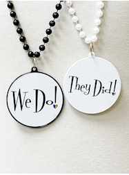33" "We Do!" Decal Bead in Black and White