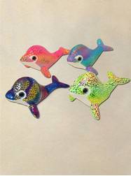 Plush Dolls Plush Assorted Foil Dolphins